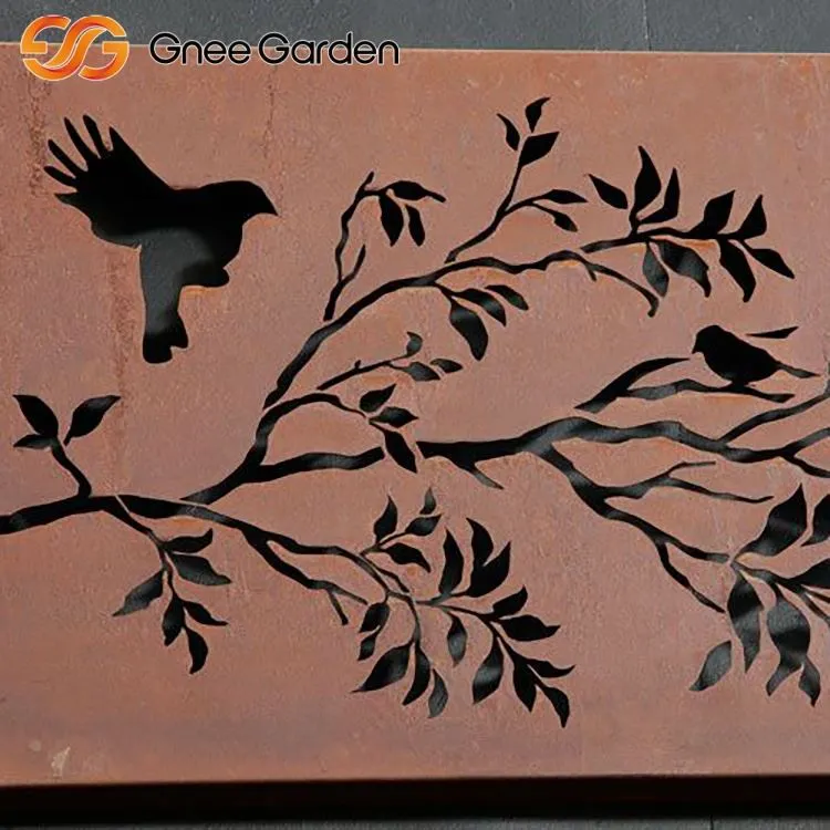 China corten vouwschermen vogels ontwerp