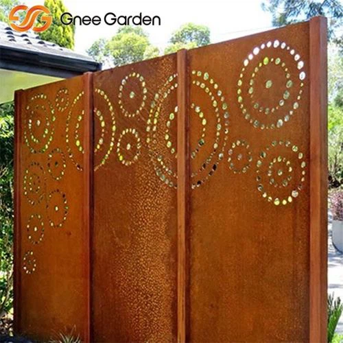 Cirkelpatroon corten decoratieve schermen