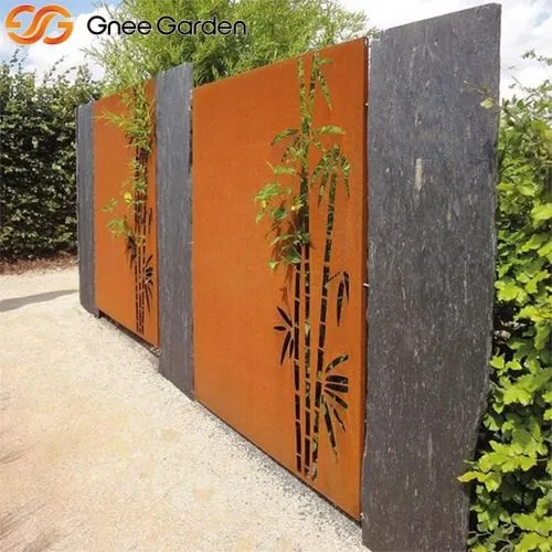 Corten laser gesneden bamboe decoratieve metalen wandpanelen