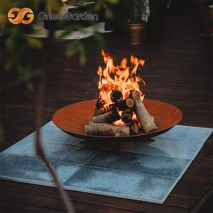 Corten Outdoor Fire Bowl gezinsvriendelijk
