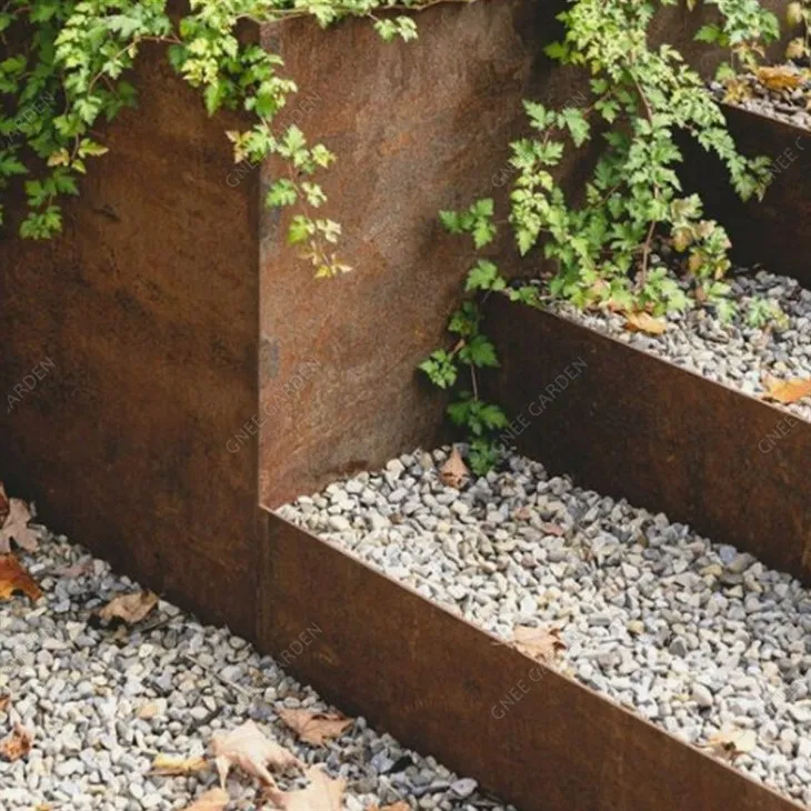 corten steel step risers