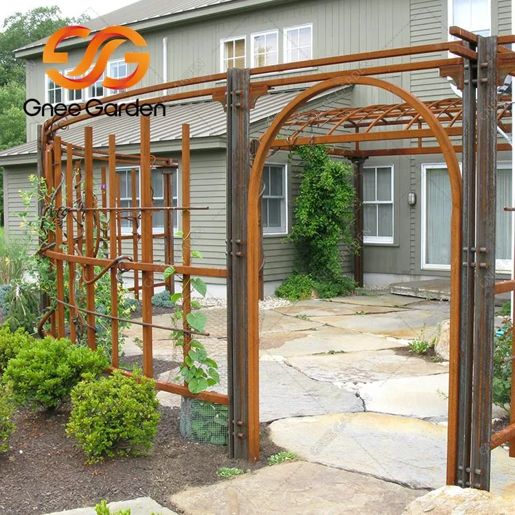 Cortenstaal Luxe Tuinpaviljoen Buiten