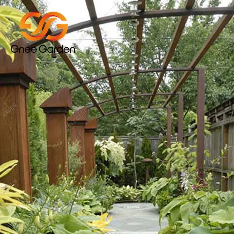 Cortenstaal metalen tuinhuisje stalen dak