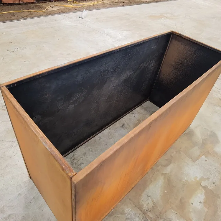 Corten Steel Series Long Box Planter