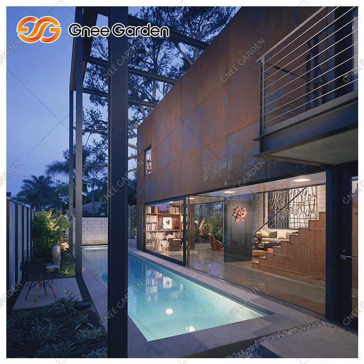 Cortenstalen vellen voor muren