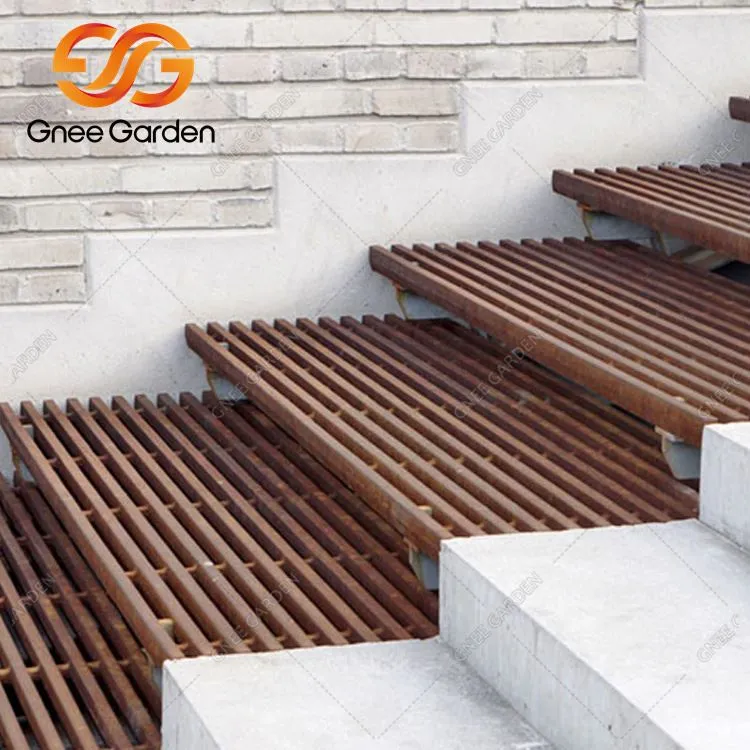 Aangepaste tuintrap van verweringsstaal