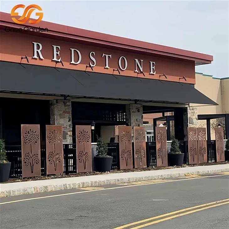 Garden laser gesneden metalen cortenschermen