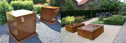 corten steel water wall corten steel water wall