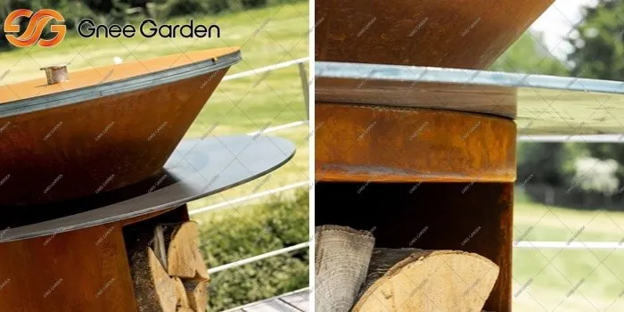 Corten Steel outdoor fire pit bbq Corten Steel outdoor fire pit bbq