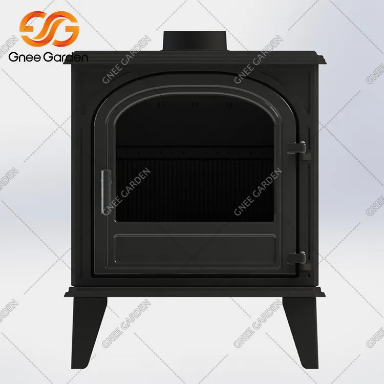 Houtkachel in de woonkamer