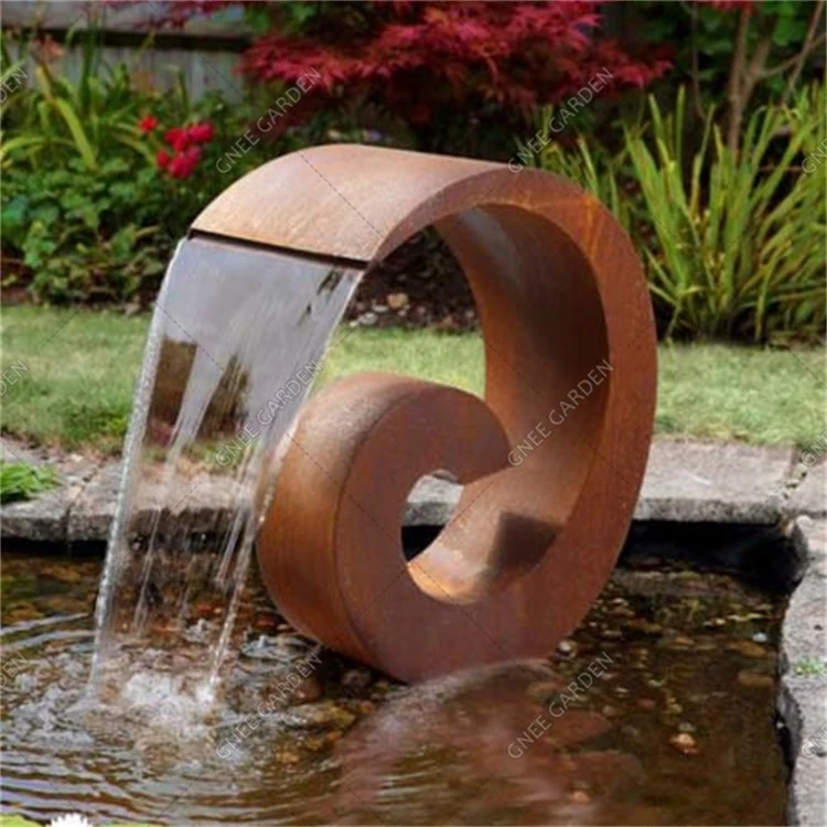 corten water feature corten water feature