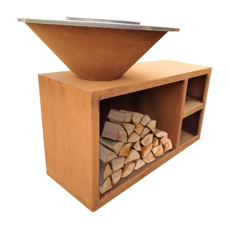 Buiten BBQ roestig cortenstaal