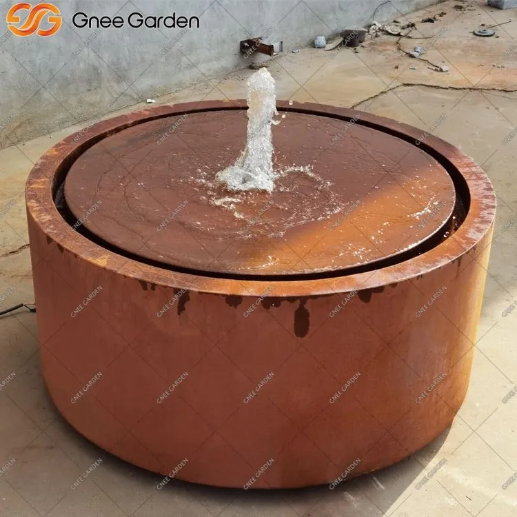 Outdoor Corten-waterornament voor achtertuindecoratie