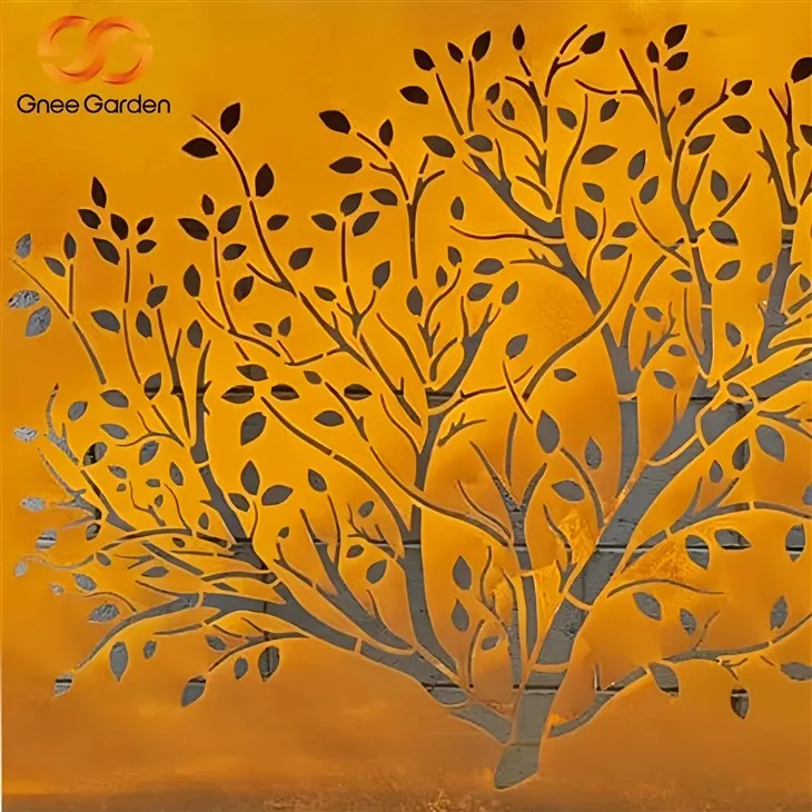 Lasergesneden cortenstalen schermen voor patio