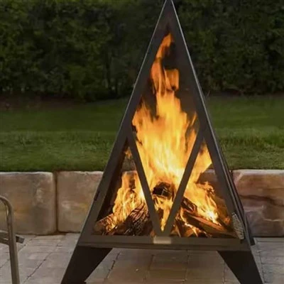 Corten Haard Houtrek Buiten Winter