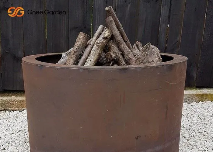 Weathering Steel Round Bowl Fire Pit